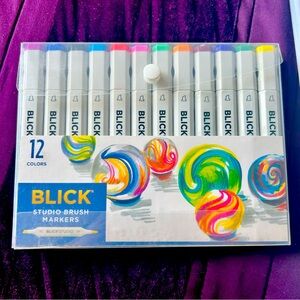 Blick Studio Brush Markers - Set of 12 NWT